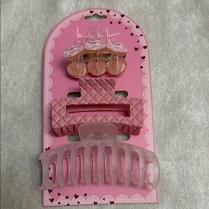 Nicole Miller Pink Kids Hair Clip Set